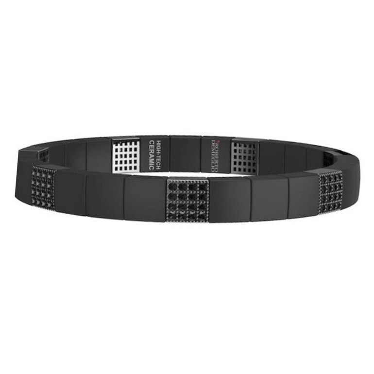 Scacco Black Ceramic and Black Diamond Bracelet