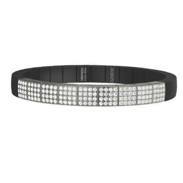 Scacco Black Ceramic and Diamond Bracelet