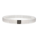 Scacco White Ceramic and Black Diamond Bracelet