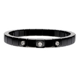 Scacco Black Ceramic and Diamond Bracelet