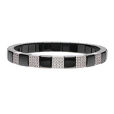 Scacco Black Ceramic and Diamond Bracelet