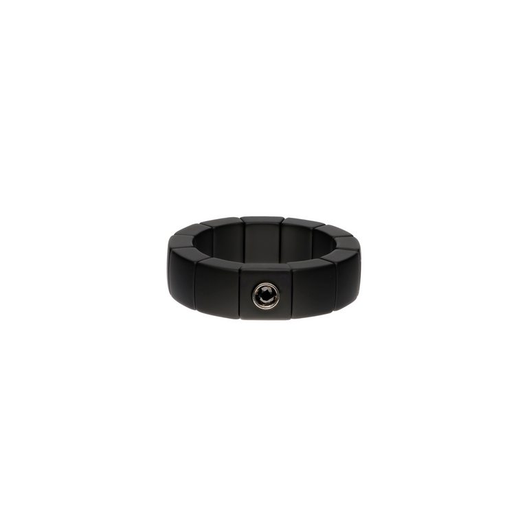 Scacco Black Ceramic and Black Diamond Ring