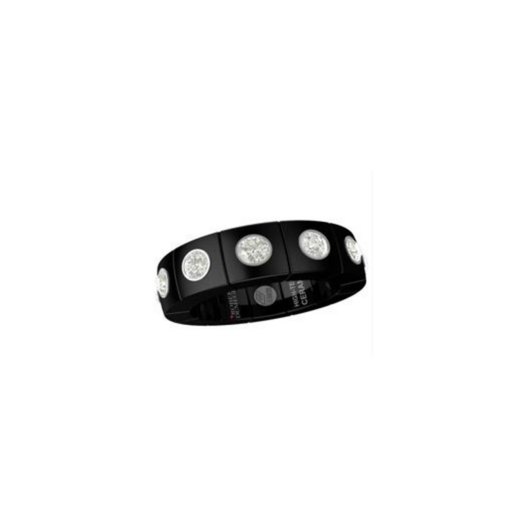 Scacco Black Ceramic and Diamond Ring