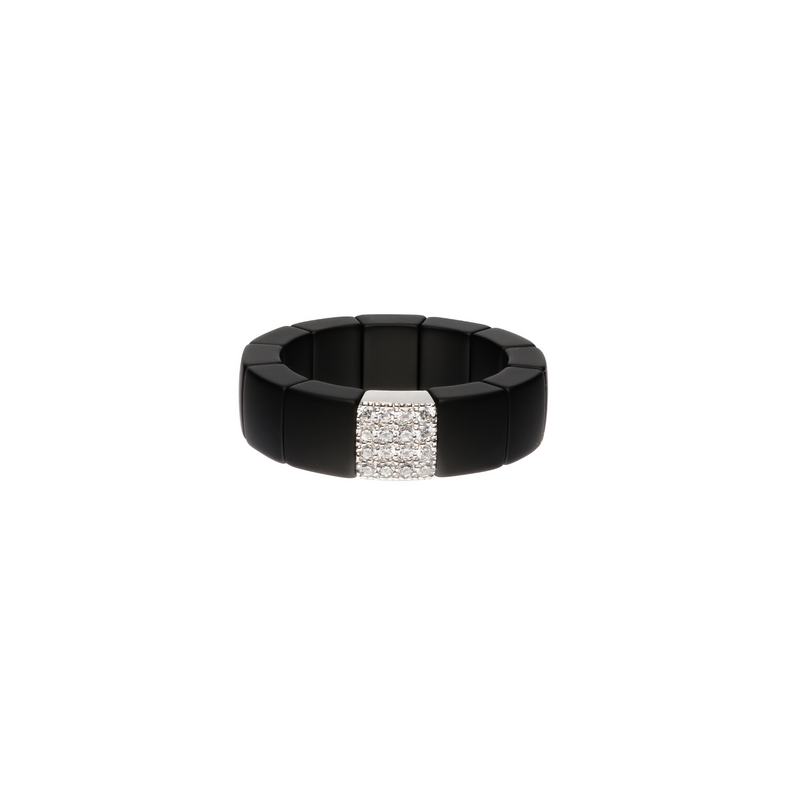 Scacco Black Ceramic and Diamond Ring - Danielle B.