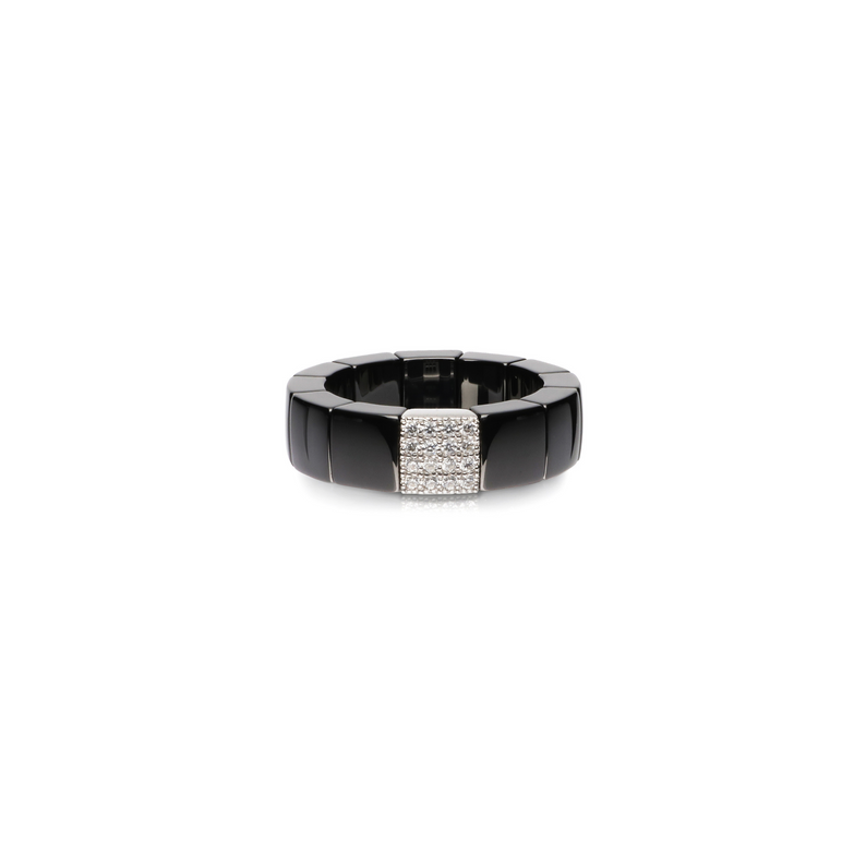 Scacco Black Ceramic and Diamond Ring - Danielle B.