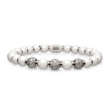 Sfera White Ceramic and Diamond Bracelet