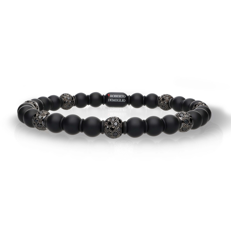 Sfera Large Black Ceramic and Black Diamond Bracelet