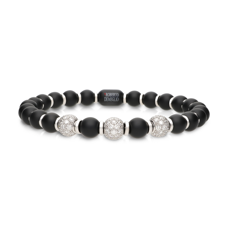 Sfera Black Ceramic and Diamond Bracelet