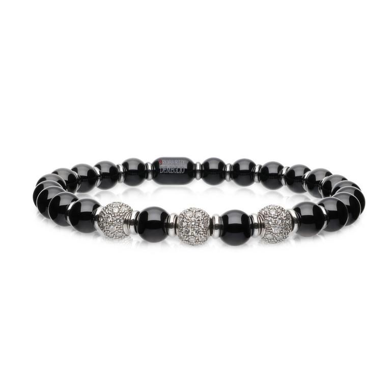 Sfera Black Ceramic and Diamond Bracelet