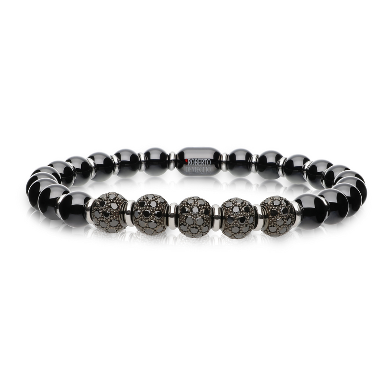 Sfera Black Ceramic and Black Diamond Bracelet