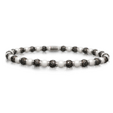 Sfera Small White Ceramic and Black Diamond Bracelet