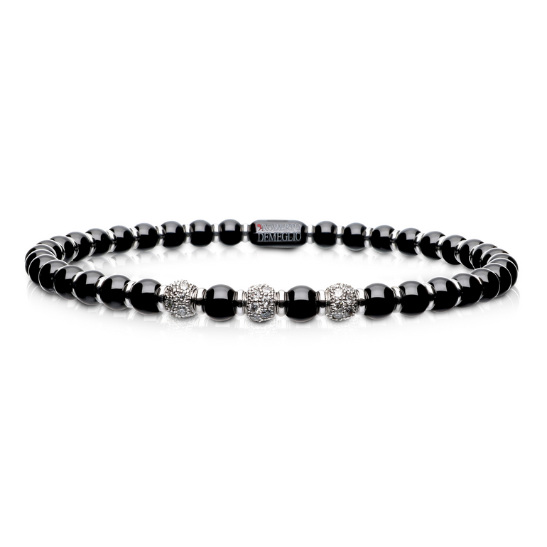 Sfera Small Black Ceramic and Diamond Bracelet