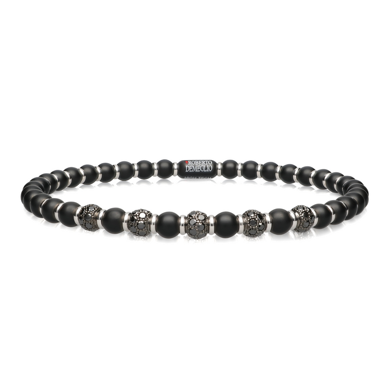 Sfera Small Black Ceramic and Black Diamond Bracelet