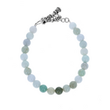 8mm Burma Jade Bracelet with Silver Toggle