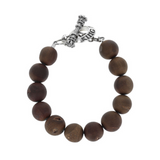 10mm Gold Druzy Agate Bracelet with Toggle