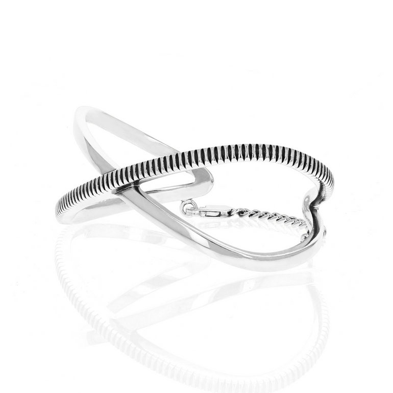 Coin Edge X Cross Cuff - Danielle B.