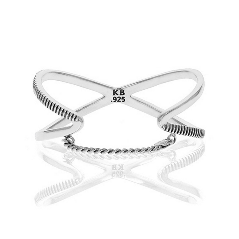 Coin Edge X Cross Cuff - Danielle B.