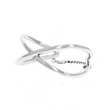 Silver X Cross Cuff