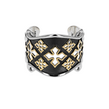 MB Cross Shield Cuff with Gold Alloy