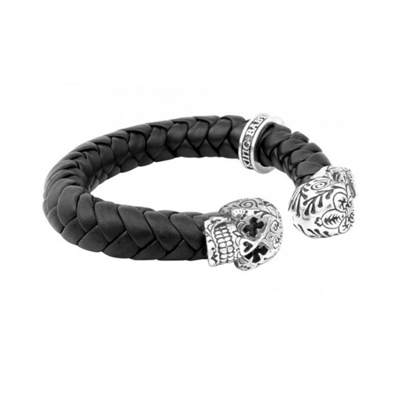 Leather Day of the Dead Skull Cuff - Danielle B.