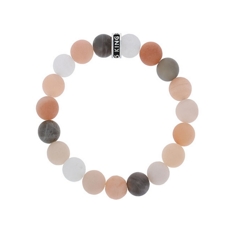10mm Assorted Moonstone Bracelet with Logo Ring