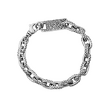 Oval Link Crosshatch Bracelet