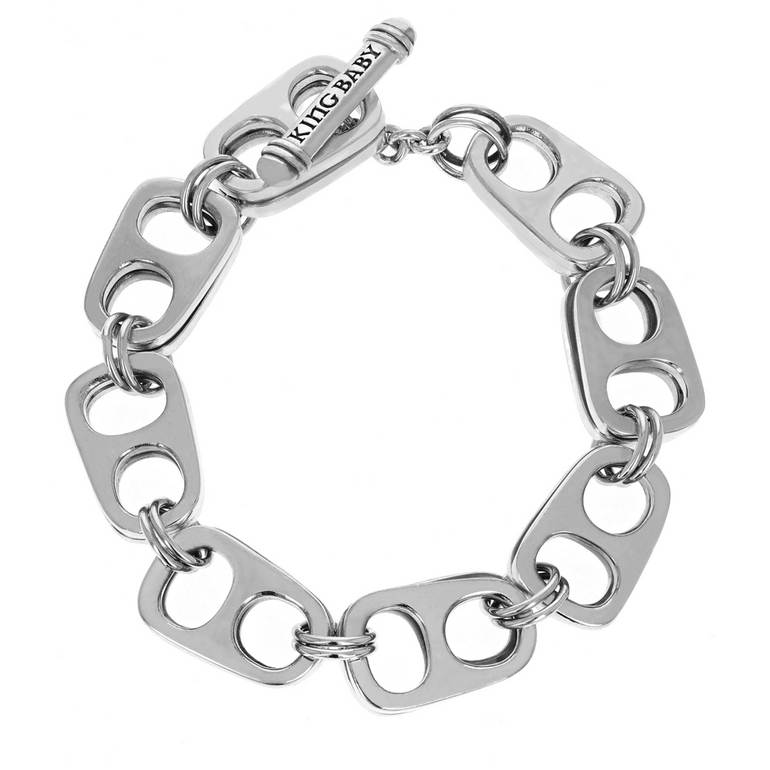 Large Double Layer Pop Top Bracelet with T-Bar
