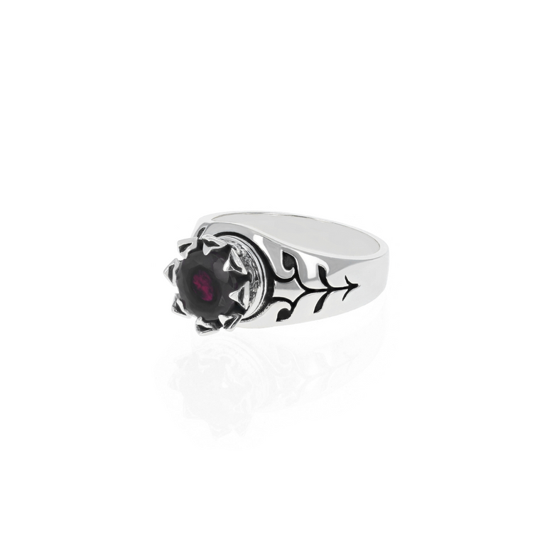 Crowned Garnet Ring - Danielle B.