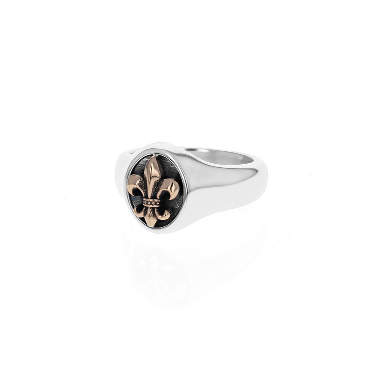 Fleur De Lis Ring with Gold Alloy