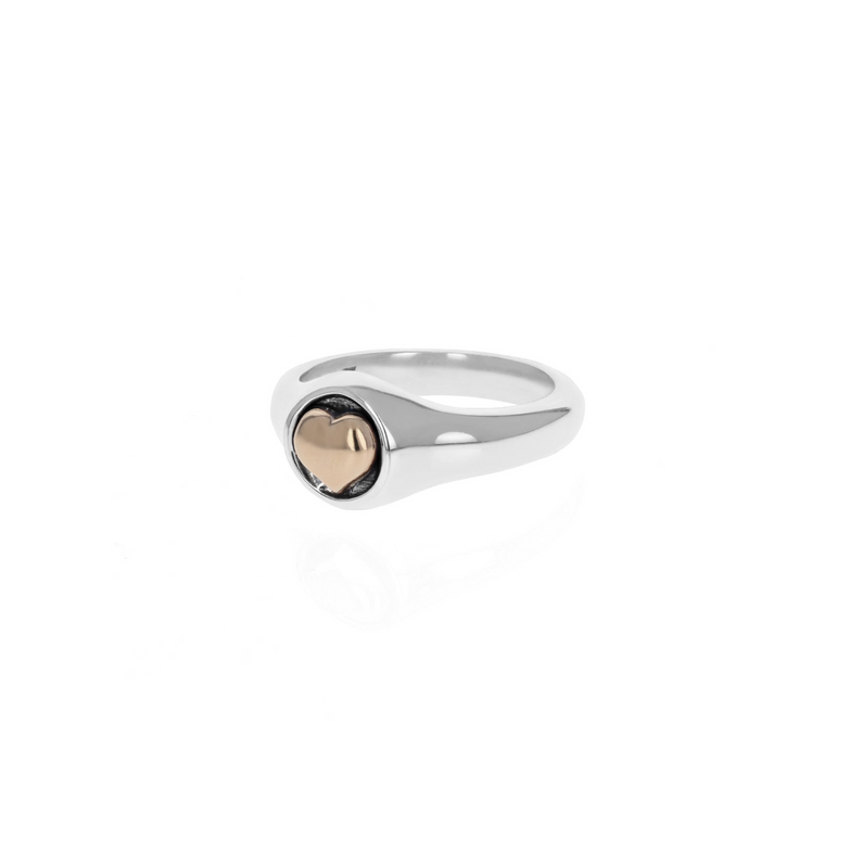 Small Heart Ring with Gold Alloy - Danielle B.