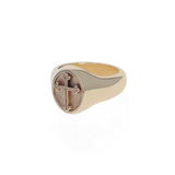 10kt Gold Traditional Cross Motif Ring