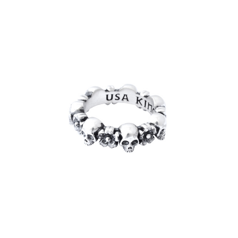 Skull and Sakura Infinity Ring