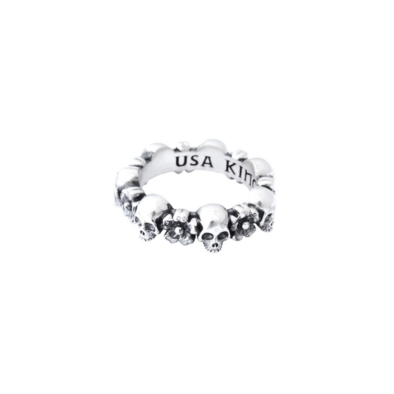 Skull and Sakura Infinity Ring