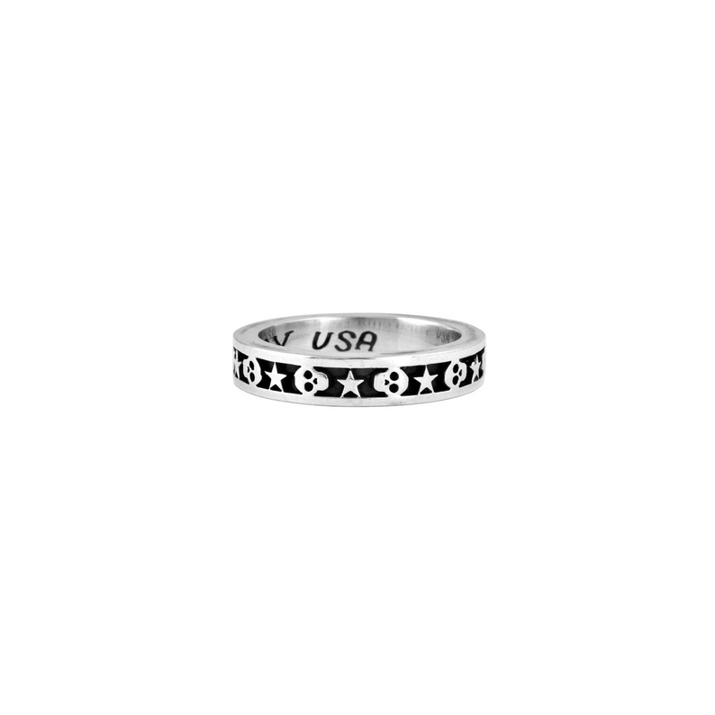 Stackable Skull and Star Ring