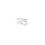 Silver X Cross Ring