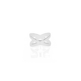 Silver X Cross Ring