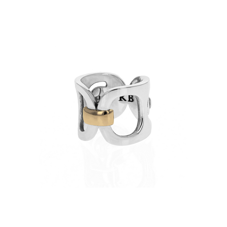 Large Pop Top Infinity Ring with 18kt Gold