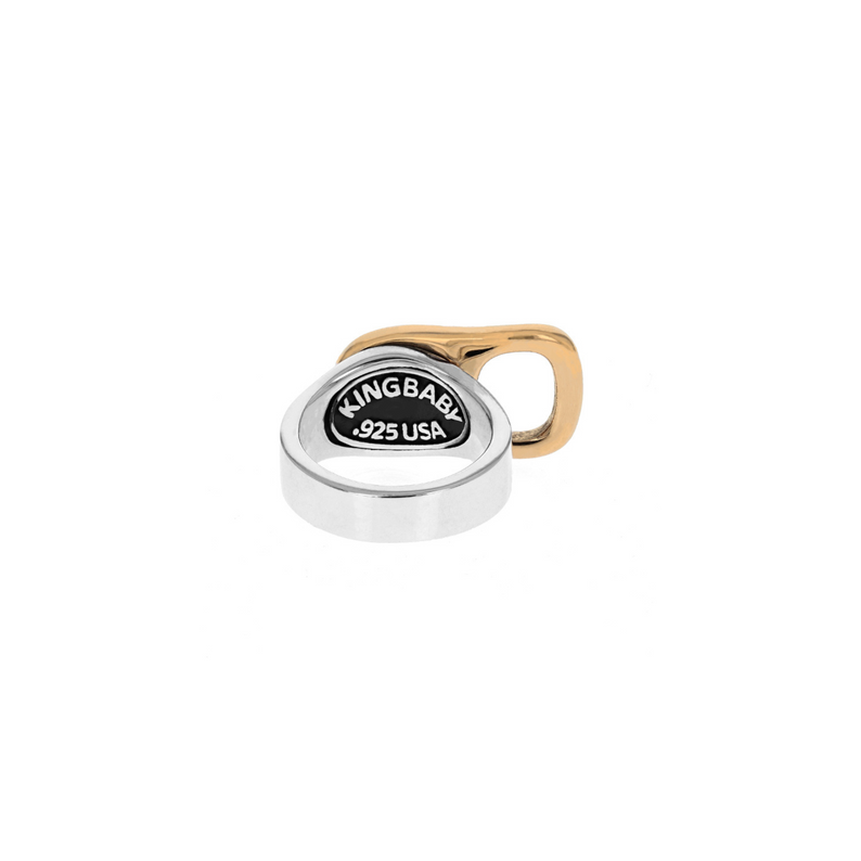 18kt Gold Horizontal Pop Top Ring