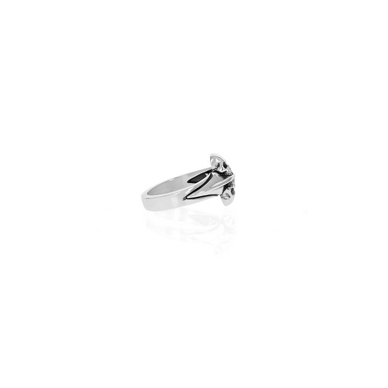 Small Double Skull Ring