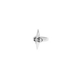 Pointed Double Skull Ring