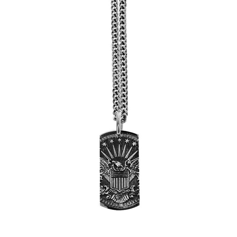 Eagle Dog Tag Pendant