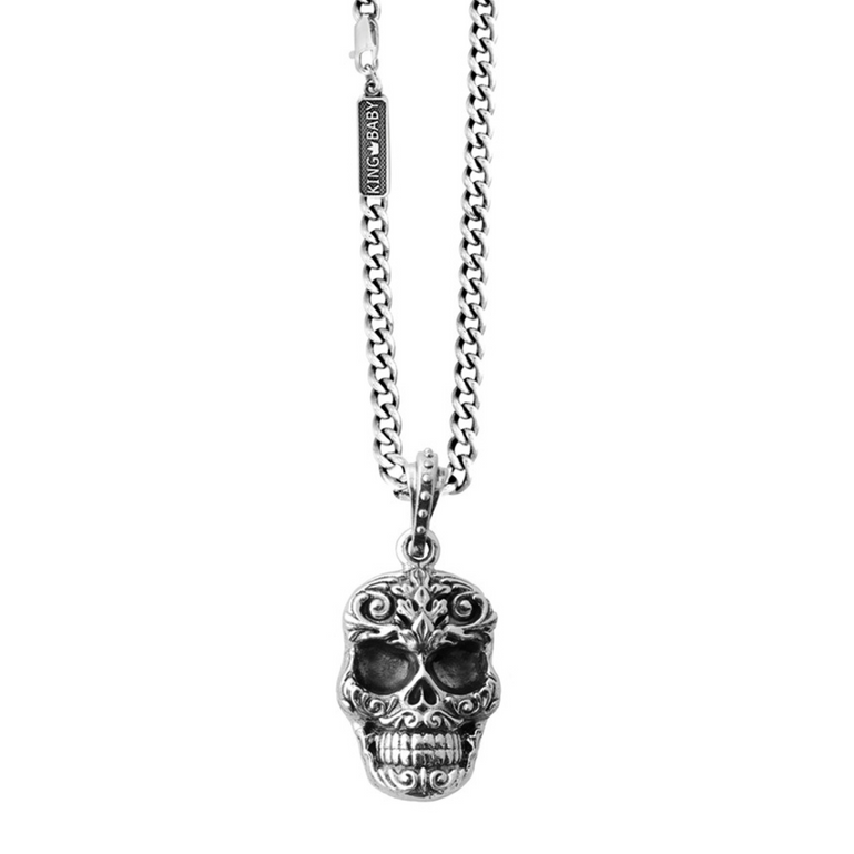 Carved Baroque Skull Pendant - Danielle B.
