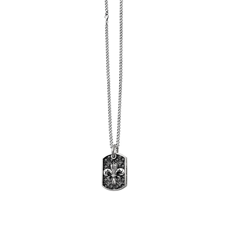 Large Fleur De Lis Relic Dog Tag