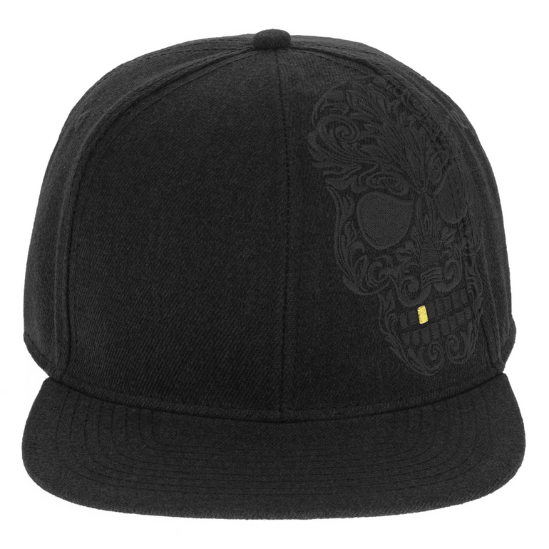 Black Baroque Skull Hat