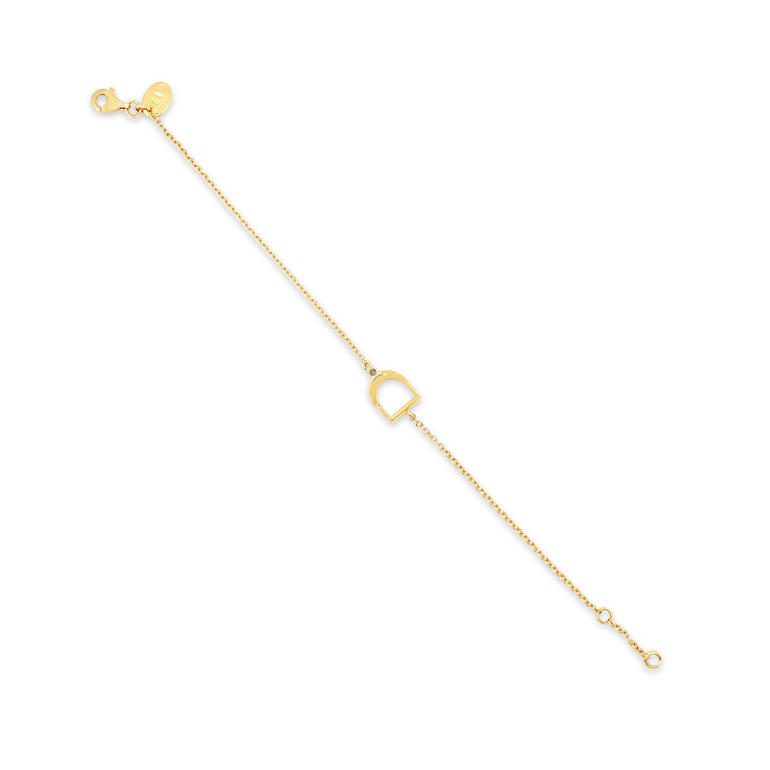 Staffe 18kt Yellow Gold Bracelet with Diamonds