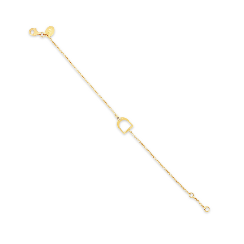 Staffe 18kt Yellow Gold Bracelet with Diamonds