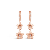 Minuette 18kt Gold Flower Drop Earrings with Diamonds