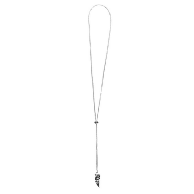 Bolero Necklace with Micro Rolo Chain and Wing