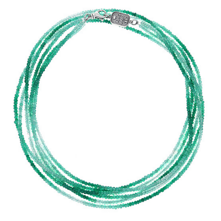 Three Strand Green Onyx Necklace - Danielle B.