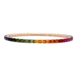 Stretch Rainbow Sapphire Tennis Bracelet - Danielle B.